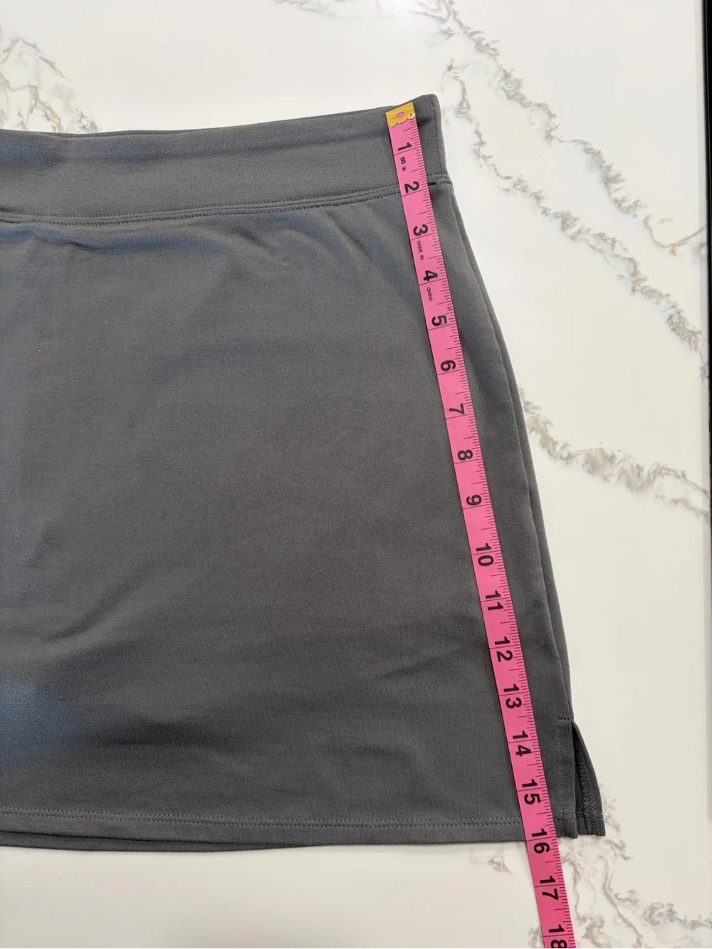 Rare Tranquility Clothing Company Grey Solid Athletic Skort Pickle Ball Gray - Picture 3 of 8